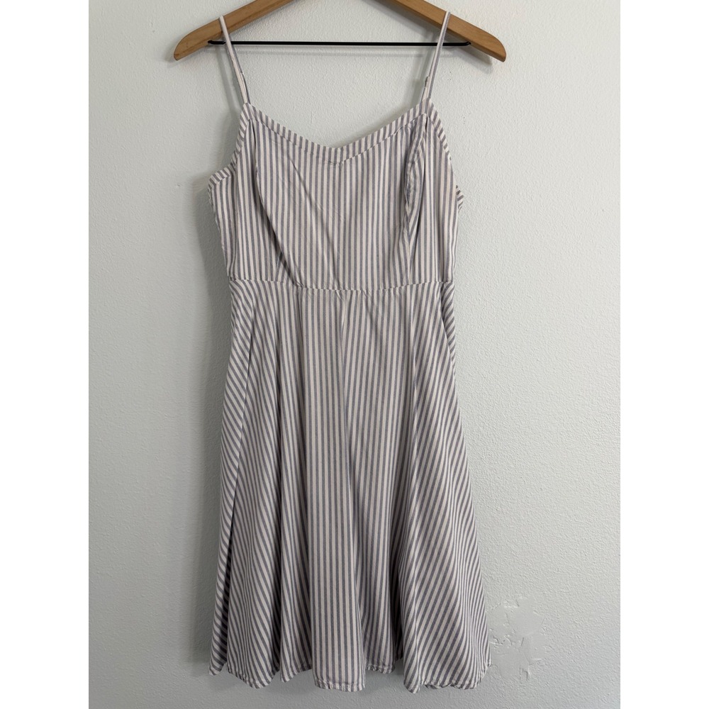 Old Navy - Chambray and White Striped Cami Sundress Women's Size‎ Medium